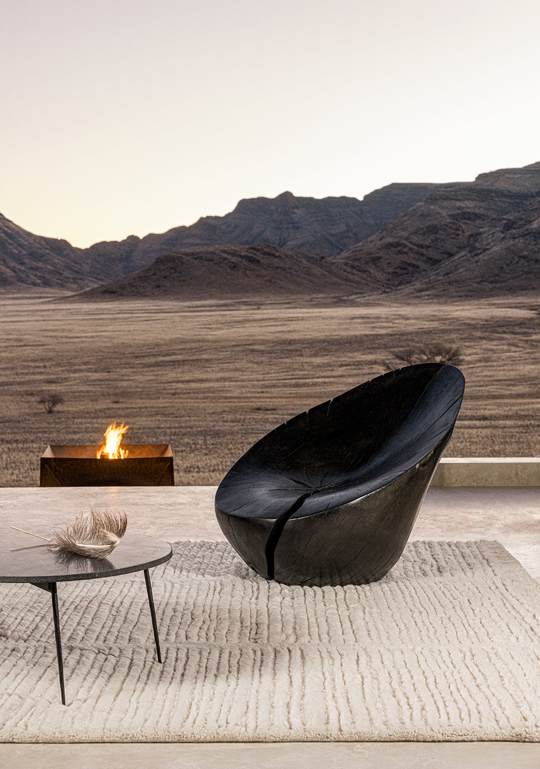 RugRu アイボリー ネイビー Wool Shaggy Rug 140×200 RugRu アイボリー ネイビー Wool Shaggy Rug 140×200